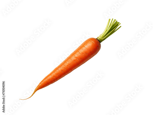 a carrot with green stems