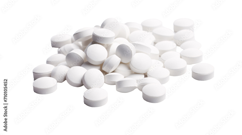 a pile of white pills