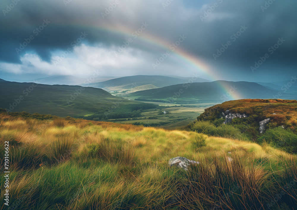 Irish Countryside with Rainbow Irish Countryside with Rainbow