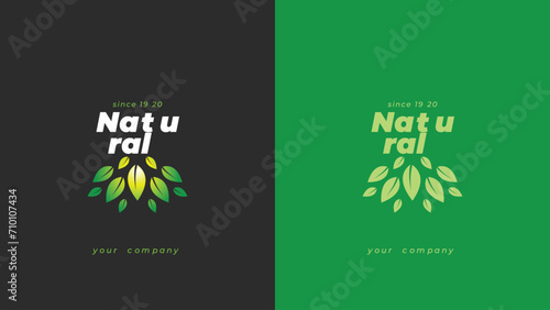 natural logo icon template design.  Bio  Ecology  Organic Logos and Badges  Label.  bio and healthy food. 
