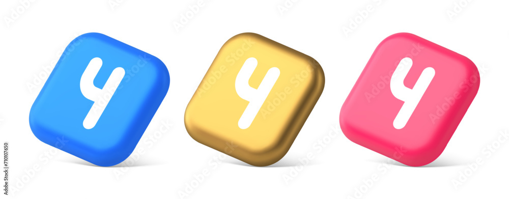 Four number squared button keyboard interface financial calculation service 3d isometric icon Four number squared button keyboard interface financial calculation service 3d isometric icon