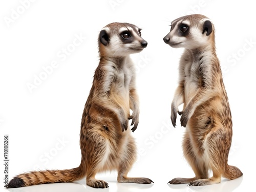 two meerkats looking up,generative ai