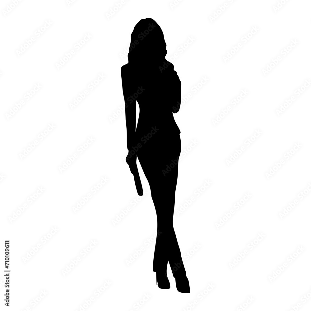 silhouette of business Woman 