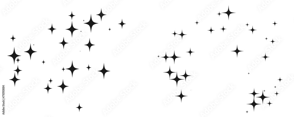 Obraz premium Shooting Star Black. Shooting star with an elegant star trail on a white background. Festive star sprinkles, powder. Vector png.