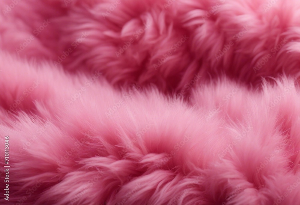 Texture top view Pink sheepskin background Texture of pink shaggy wool material
