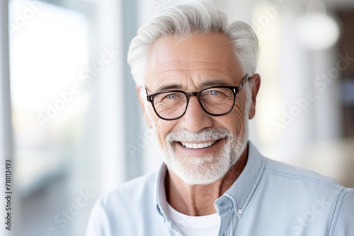 Beautiful senior man wearing eyeglasses