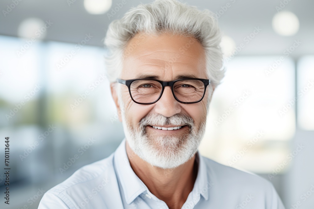 Beautiful senior man wearing eyeglasses