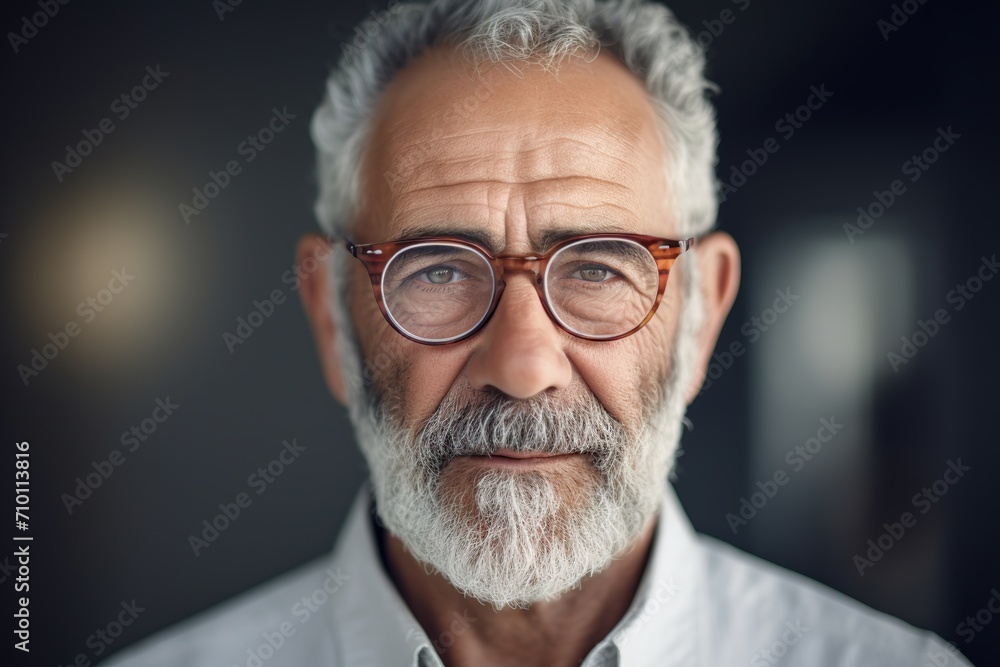 Beautiful mature man wearing eyeglasses