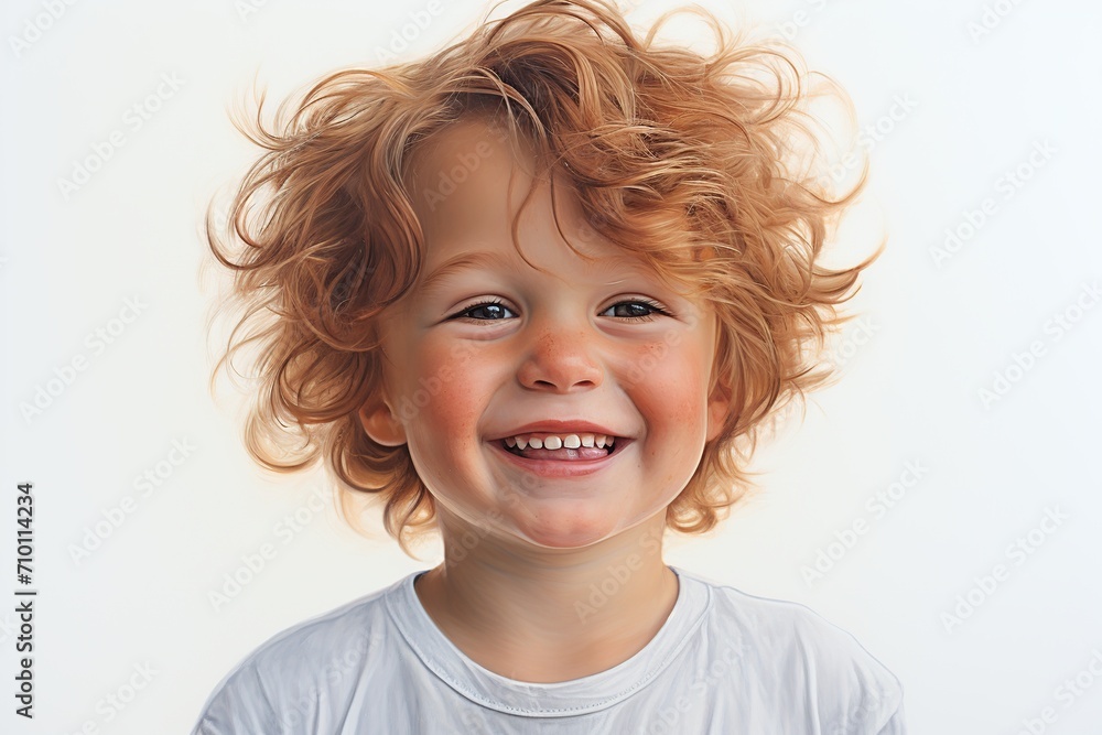 Portrait of cute child on white background Portrait of cute child on white background