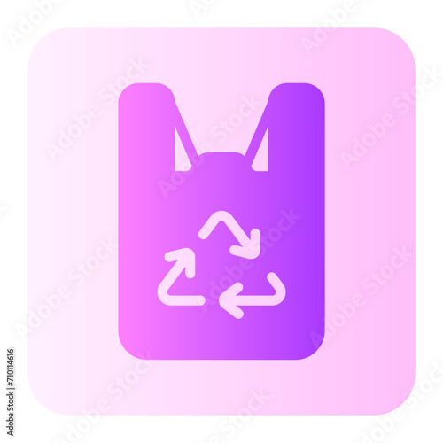Recycled Plastic Bag gradient icon