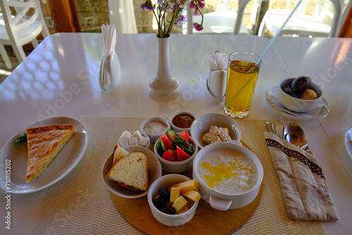 Morning breakfast at the hotel