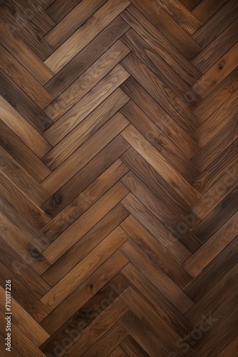 Jet oak wooden floor background. Herringbone pattern parquet backdrop