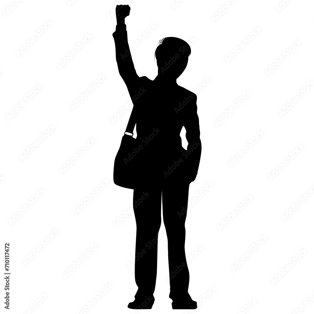 silhouette of businessman