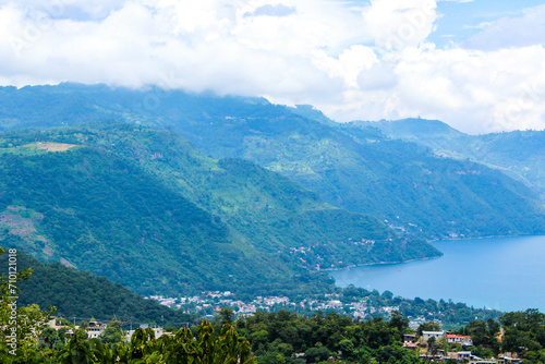 beautiful mountains surrounded by a lake