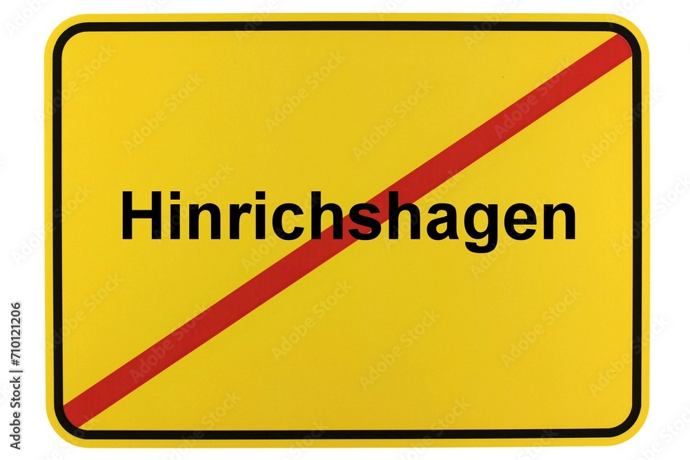 Illustration eines Ortsschildes der Gemeinde Hinrichshagen in Mecklenburg-Vorpommern Illustration eines Ortsschildes der Gemeinde Hinrichshagen in Mecklenburg-Vorpommern