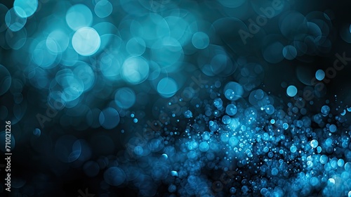 Abstract blue bokeh background texture with light glitter defocused