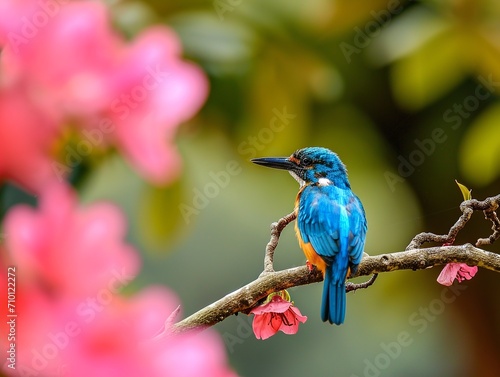 Beautiful colorful bird in tree. © SobrevolandPatagonia