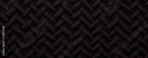 Cozy and comforting seamless pattern featuring a warm and inviting knit sweater texture in a soft ebony color photo