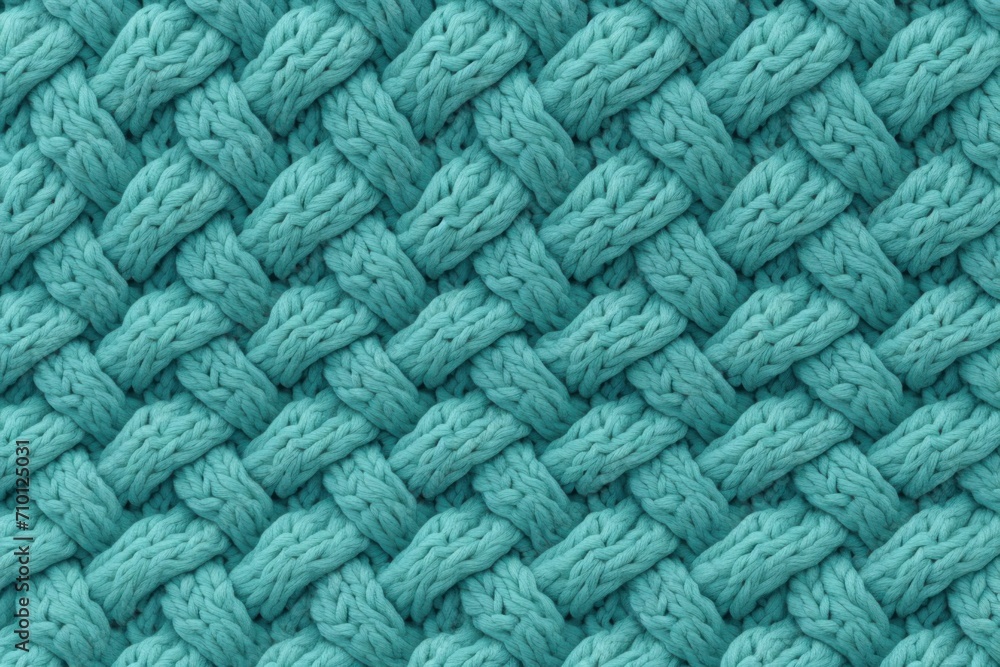 Cozy and comforting seamless pattern featuring a warm and inviting knit sweater texture in a soft teal color