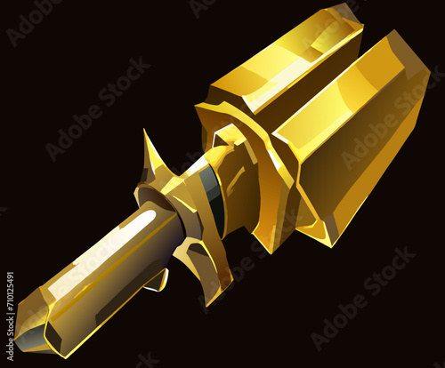 A metal lever under force. vektor icon illustation