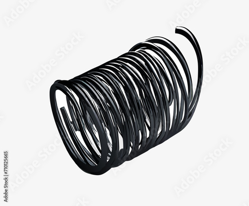 A metal spring uncoiling. vektor icon illustation