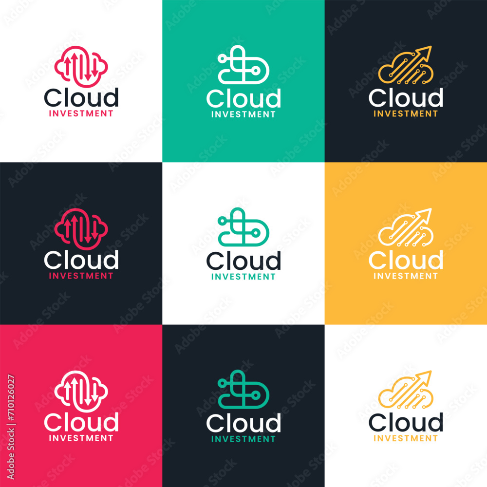 Collection of cloud company logos