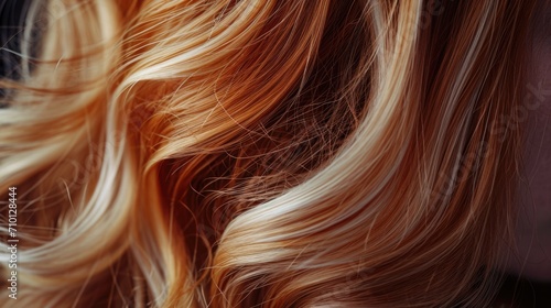 Close-up view of a woman s long red hair. Perfect for haircare products or beauty advertisements