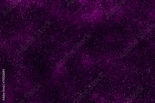 Purple violet galaxy space background. Starry night sky background. Glowing stars in space. 
