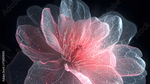 flowers on black background