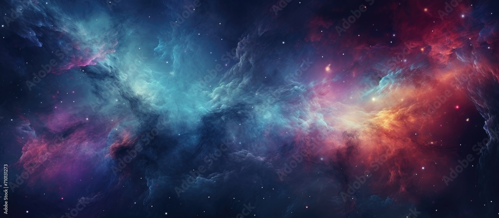 Astounding depiction of a colorful nebula in space, ideal for space-related projects.