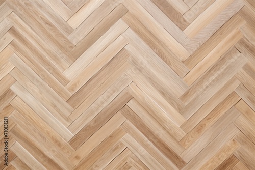 Beige oak wooden floor background. Herringbone pattern parquet backdrop 