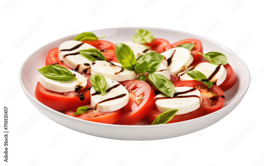 Tomato Mozzarella Salad isolated on transparent Background