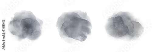 Ink or watercolor stains in neutral grey tones photo