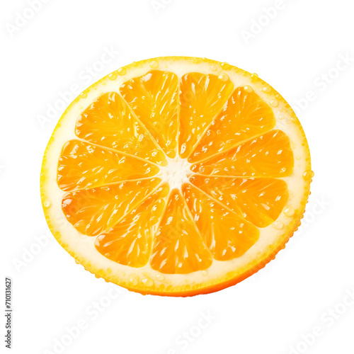 Halfcut orange, Orange slice isolated on transparent background photo