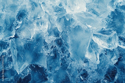 Blue ice surface in close up view. Suitable for winter, nature, or texture-themed designs