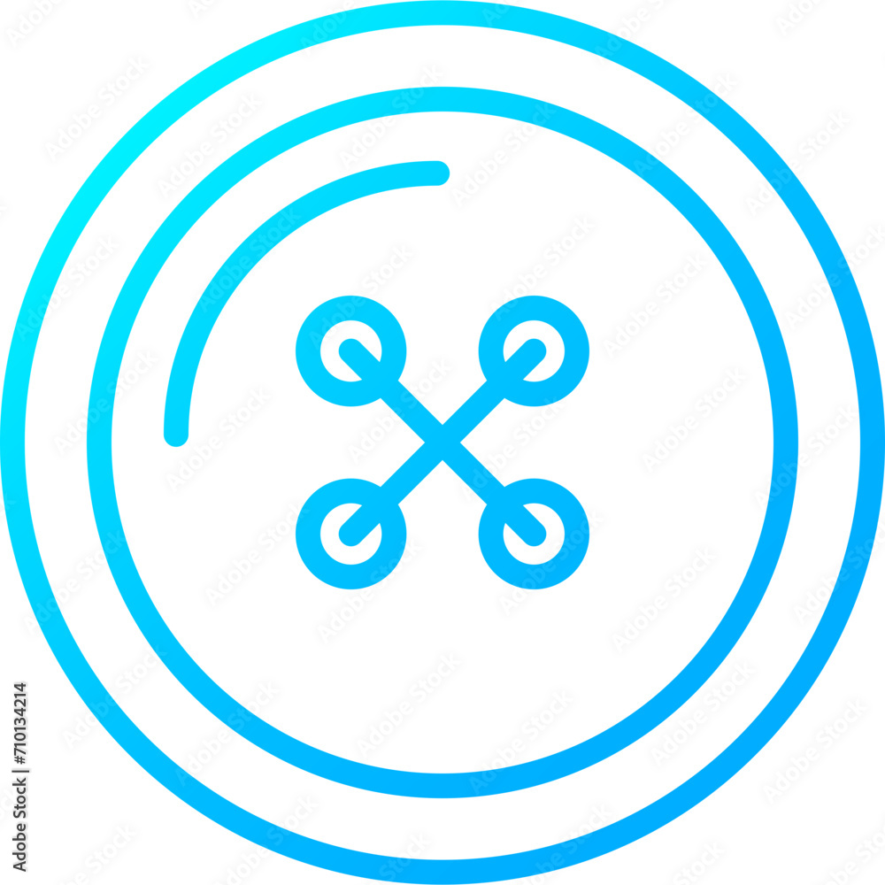 Icon Fabric Properties blue Color gradient - button Icon Fabric Properties blue Color gradient - button