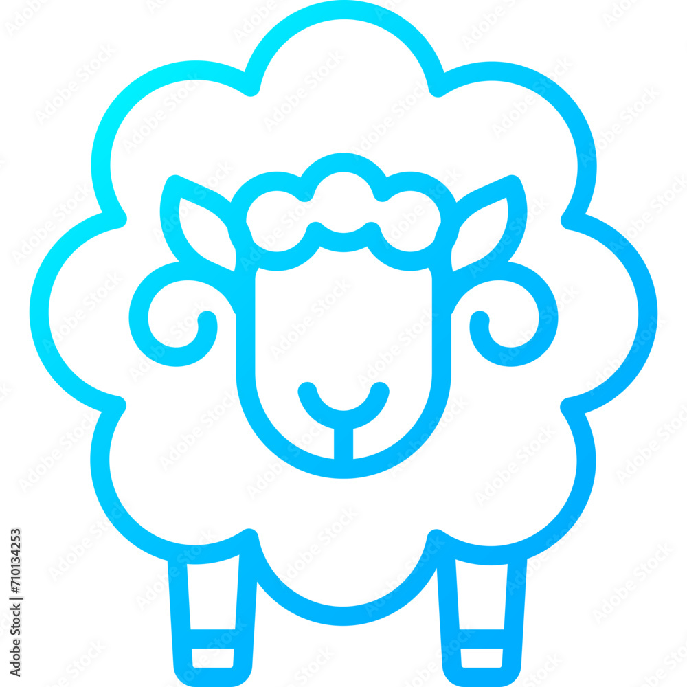Icon Fabric Properties blue Color gradient - wool Icon Fabric Properties blue Color gradient - wool