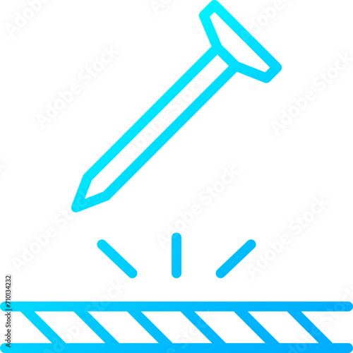 Icon Fabric Properties blue Color gradient - scratch resistant	