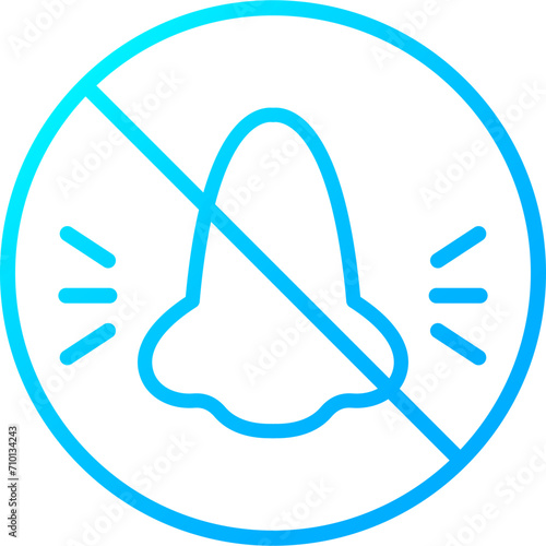 Icon Fabric Properties blue Color gradient - nose