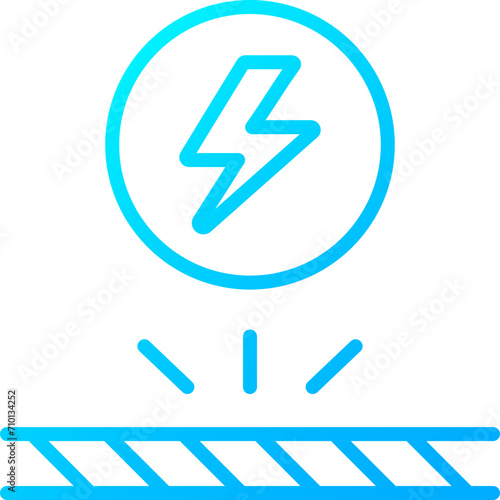 Icon Fabric Properties blue Color gradient - antistatic	