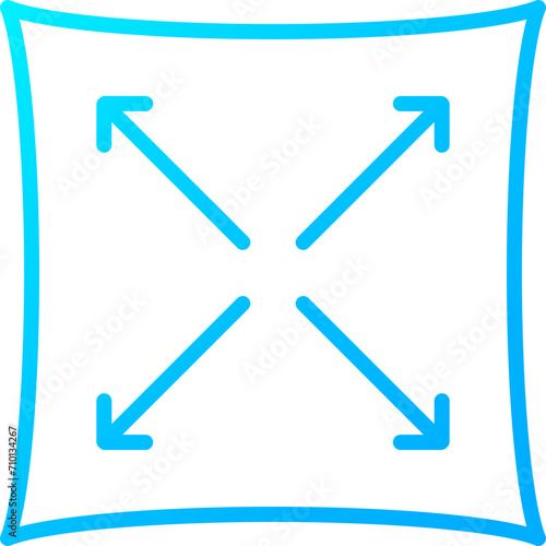 Icon Fabric Properties blue Color gradient - flexible
