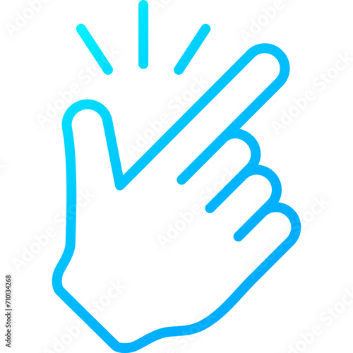 Icon Fabric Properties blue Color gradient - easy to use	