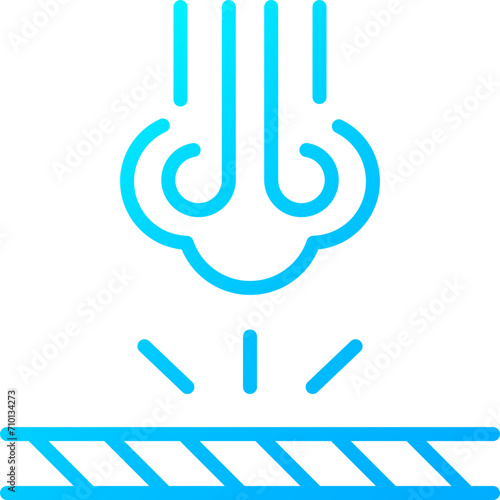 Icon Fabric Properties blue Color gradient - wind protection	