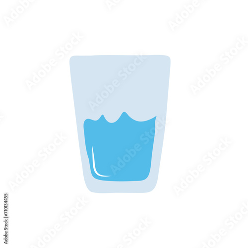 glass of water flat design