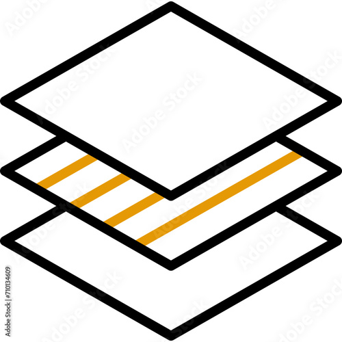 Icon Fabric Properties Black and Yellow - three-layerlayer