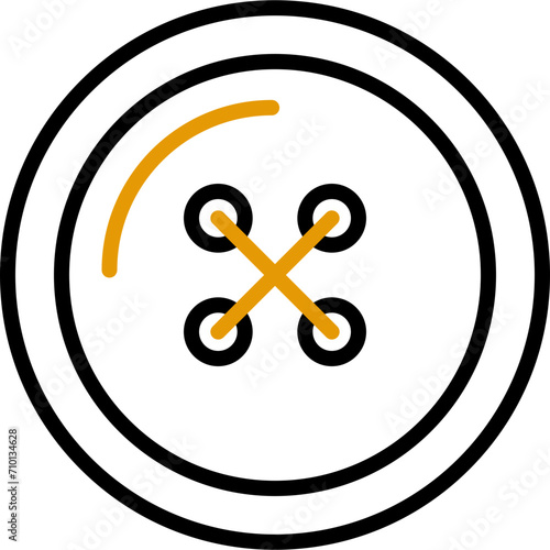 Icon Fabric Properties Black and Yellow - button