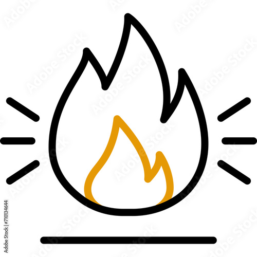 Icon Fabric Properties Black and Yellow - highly flammable