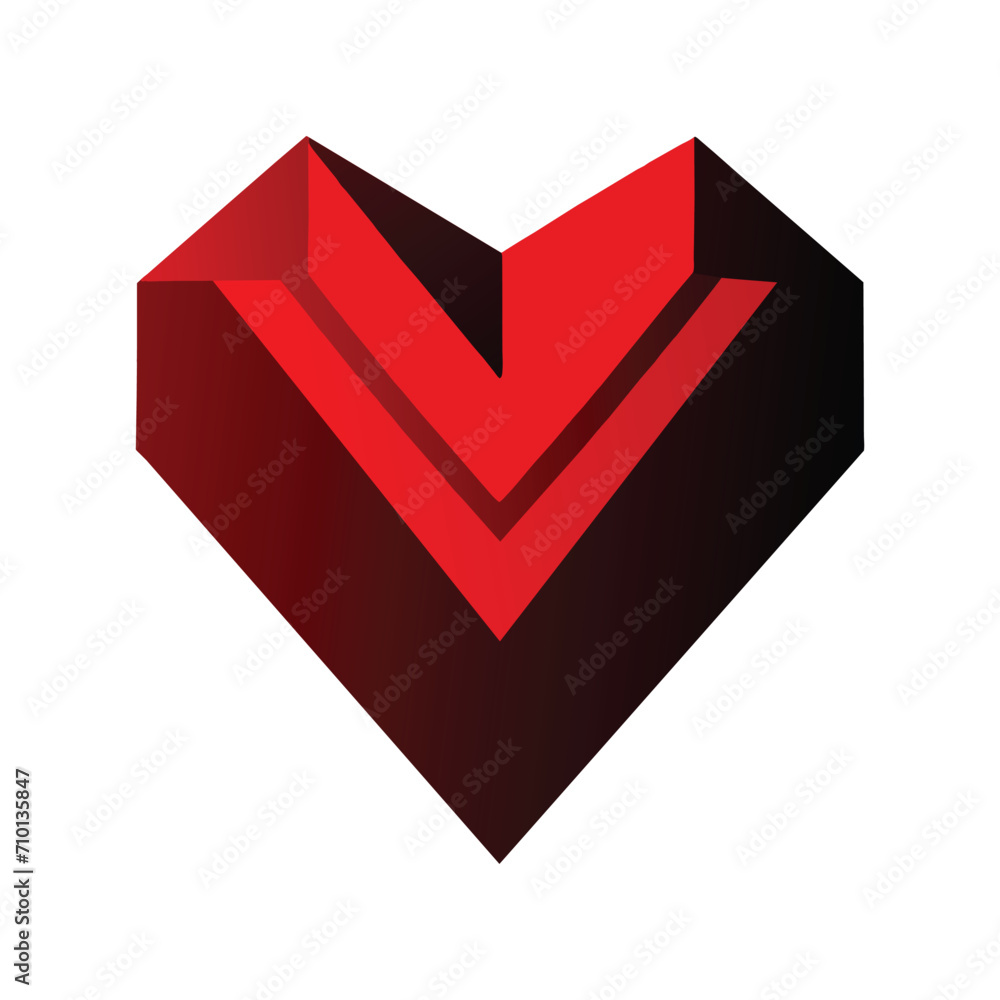 red crystal heart symbol red crystal heart symbol