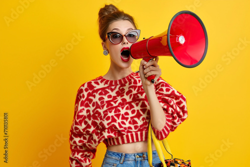 Hurry up. A stylish brunette shouts into the loudspeaker, announcing the day of final sales and discounts, Black Friday