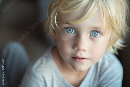 Portrait of a cute blonde boy